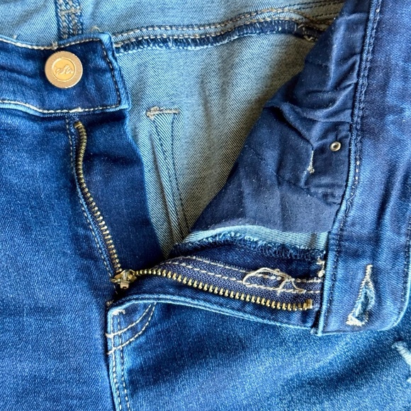 Stradivarius Distressed Skinny Fit Jeans Blue Size 10 - Picture 6 of 11